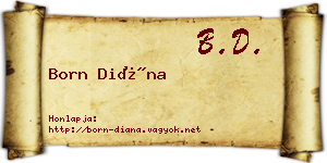 Born Diána névjegykártya