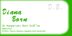 diana born business card